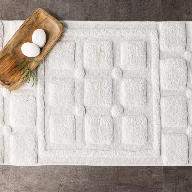 Vannitoa vaip Putte Puuvill 60x90 cm Valge
