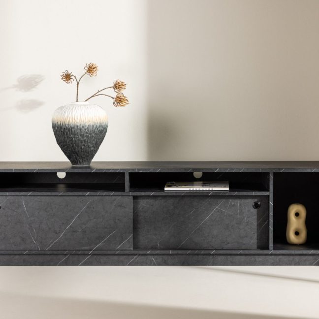 TV Alus Girona 180x50 cm Must