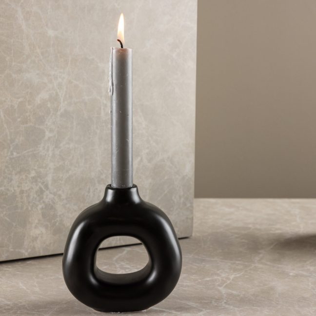 Küünlajalg must Judi 13x13x6 cm