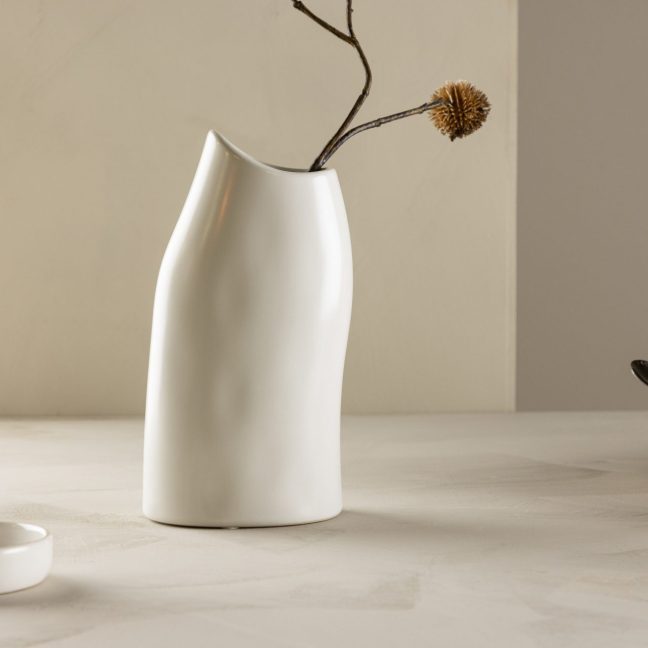 Keraamiline vaas Ernst 23x12x9 cm Valge