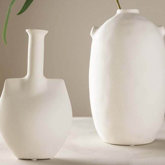 Vaas Madison 22x14x8 cm Kreemikas Valge