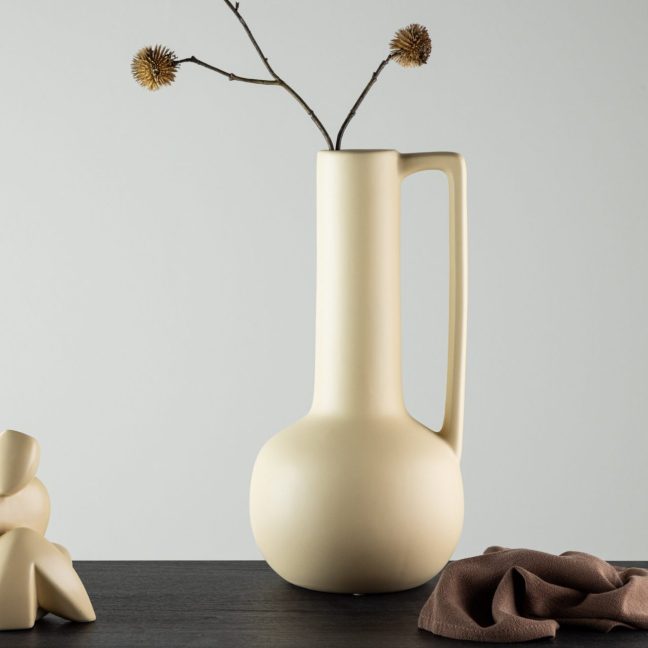 Keraamiline vaas Allis 18x18x36 cm Kollane