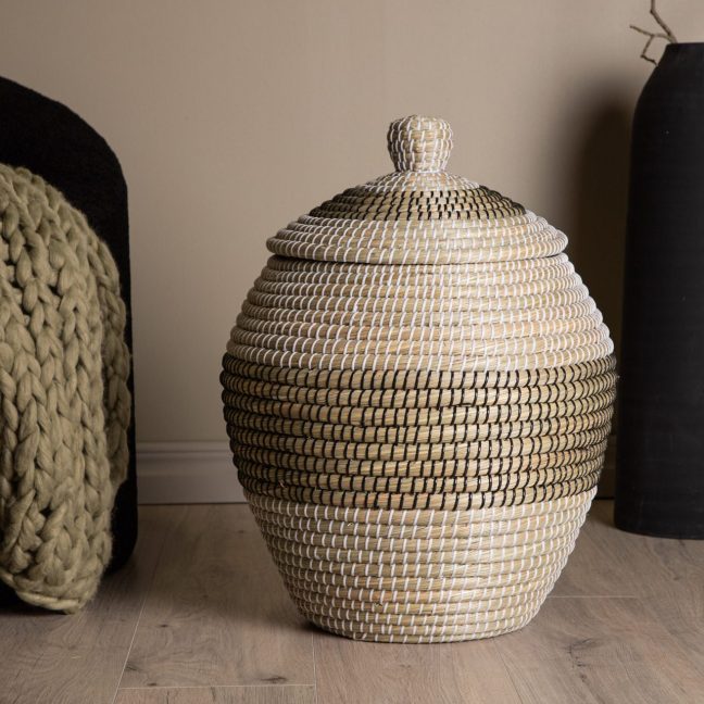 Hoiukorv Chennai looduslik 33 cm beež