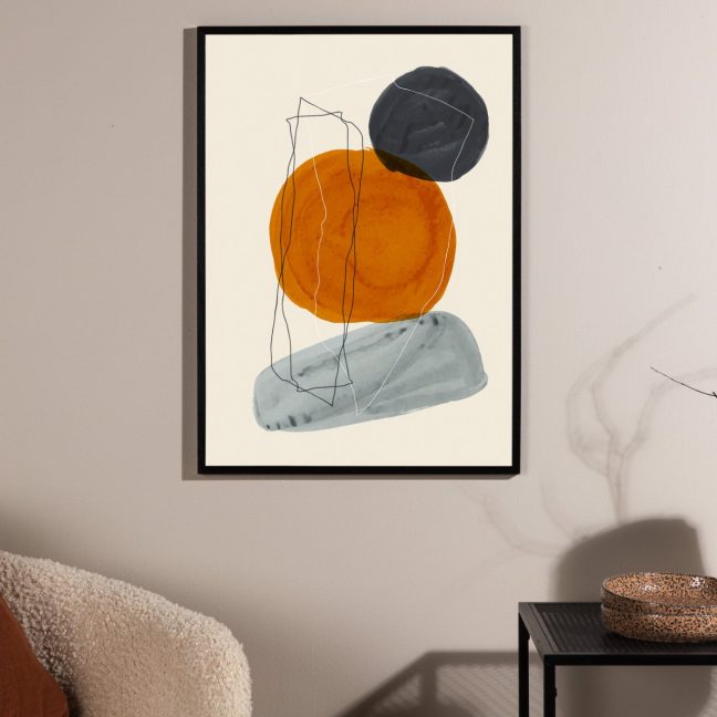 Seinapilt Kivid 21x30 cm Beež