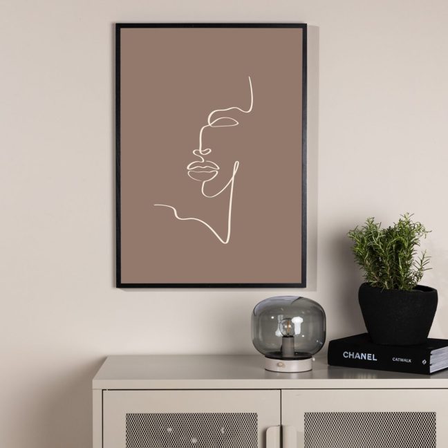 Seinapilt Siluett 21x30 cm Pruun