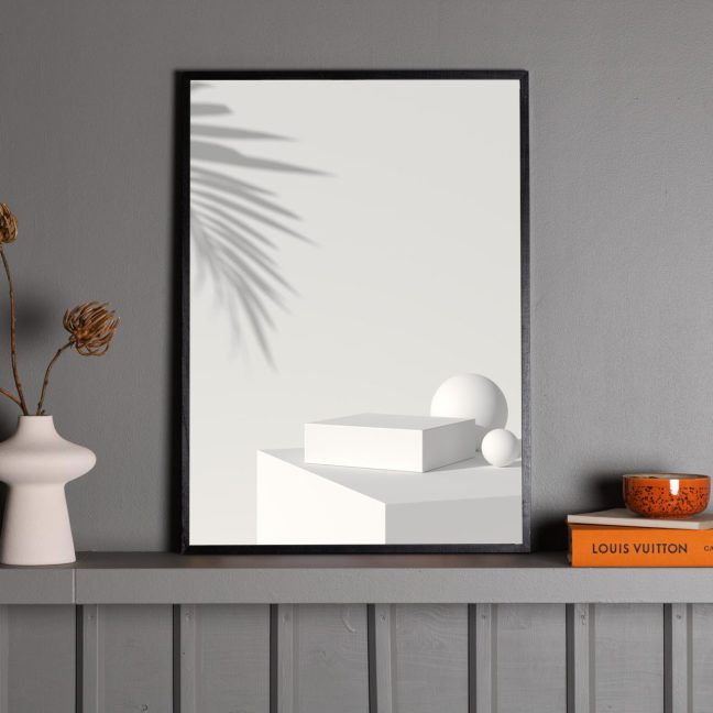 Seinapilt Valge Kast 21x30 cm Beež