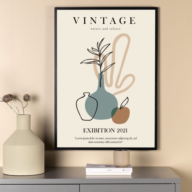 Seinapilt Vintage 30x40 cm Beež