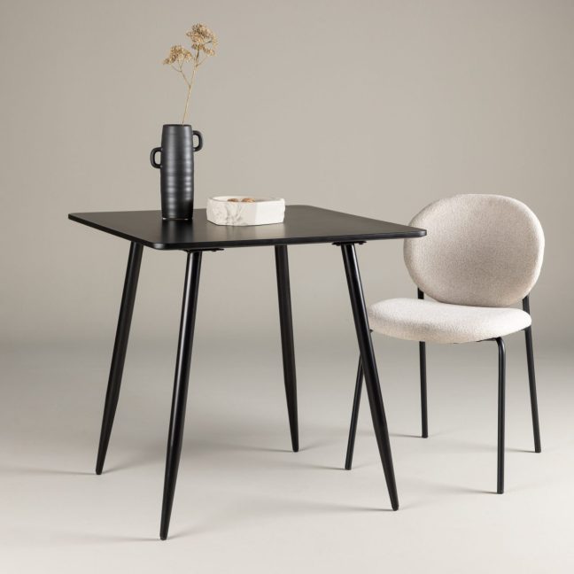 Must söögilaud Polar 75x75 cm