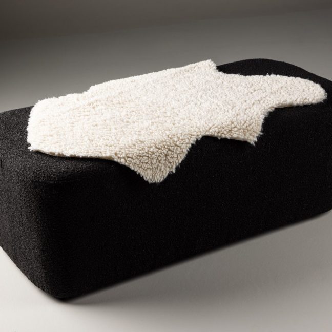 Suur pleed Katy Teddy 90x60 cm valge