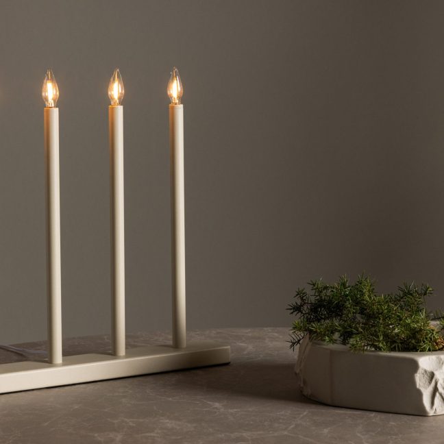 Lauavalgusti Lofsdaleni advendiküünlahoidja beež