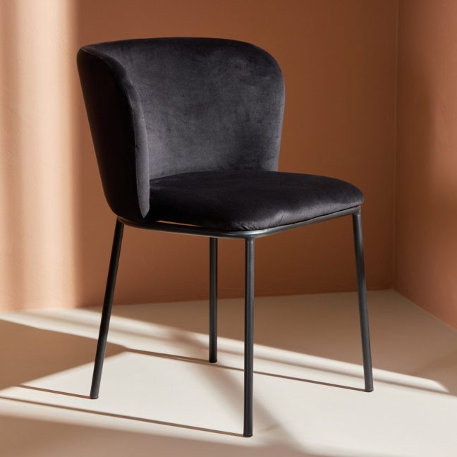 Söögilaua toolid 2tk Edina 56x58x76 Must