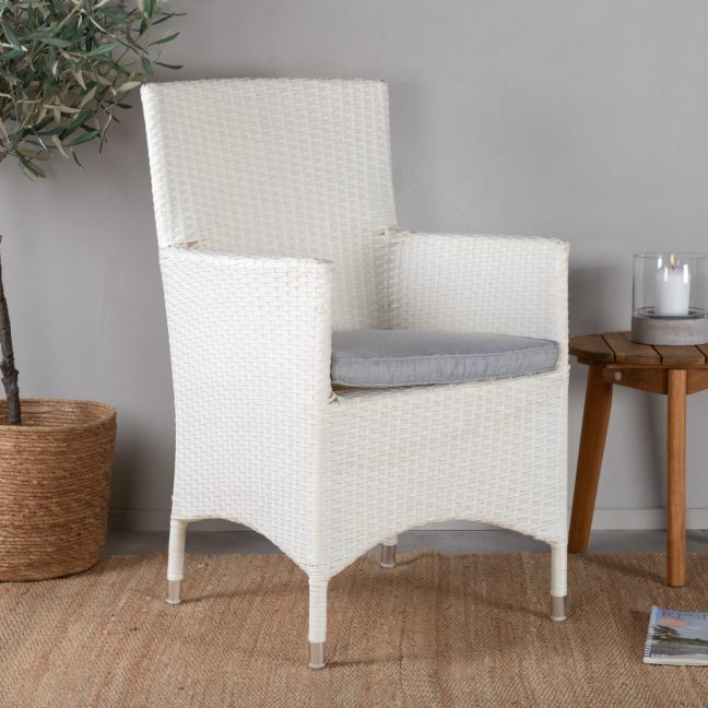 Valged aiatoolid Malin Karmstol 65x58x92