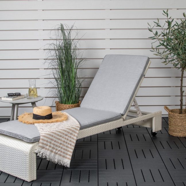 Lamamistool õue London Sun 196x60 Valge