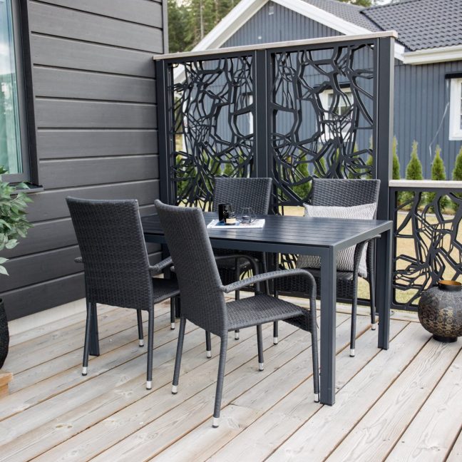 Punutud aiatoolid 2 tk Anna 64x55x95