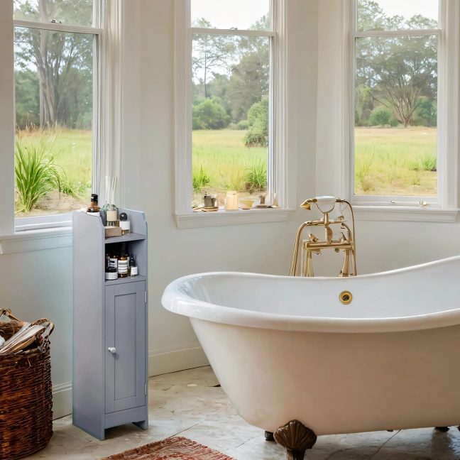 Kitsas vannitoakapp 20 x 18 x 80 cm hall