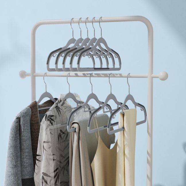 Riidepuu 50 tk 42 x 21.5 cm Helehall tumehall