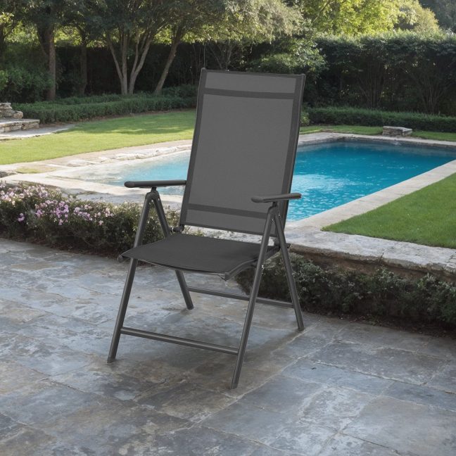 Kokkuklapitav tool 70 x 56 x 107 cm Must