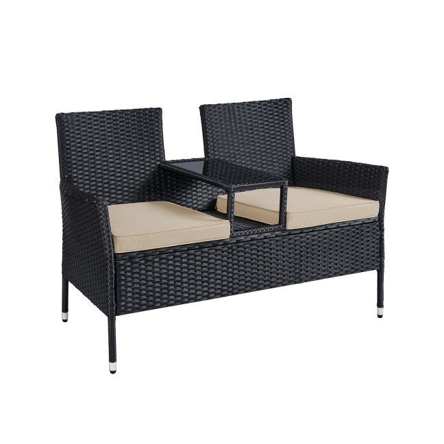 Aiatoolid lauaga 65 x 131 x 84 cm Must