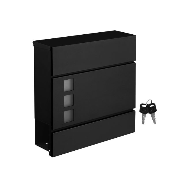 Ilmastikukindel postkast 37x105x37 cm Must