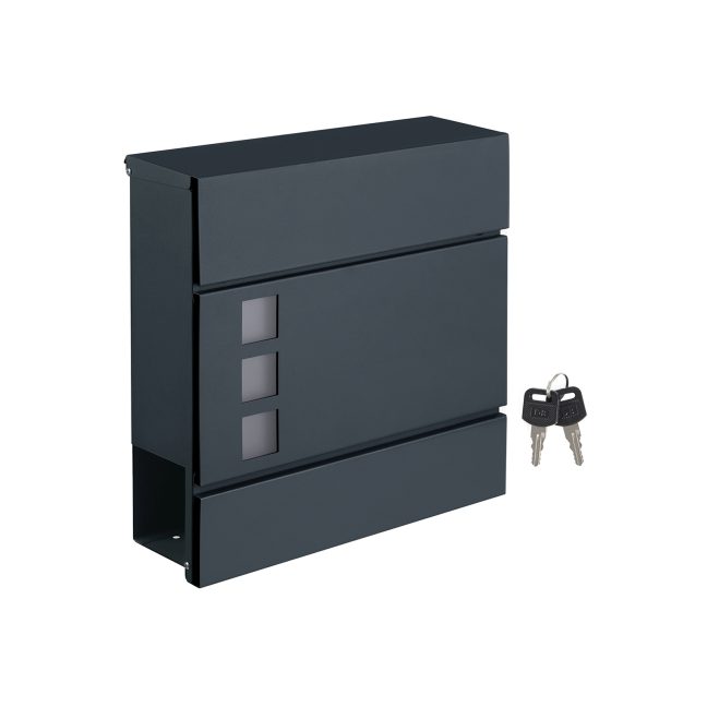Ilmastikukindel postkast 37x105x37 cm Must