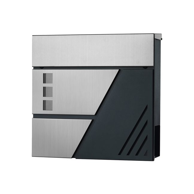Postkast õue 37x105x37 cm hõbe antratsiit