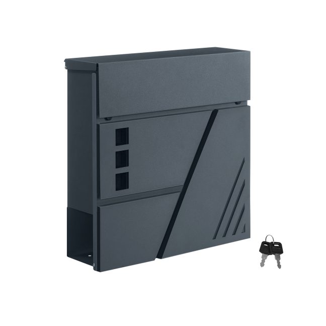 Postkast õue 37x105x37 cm hõbe antratsiit
