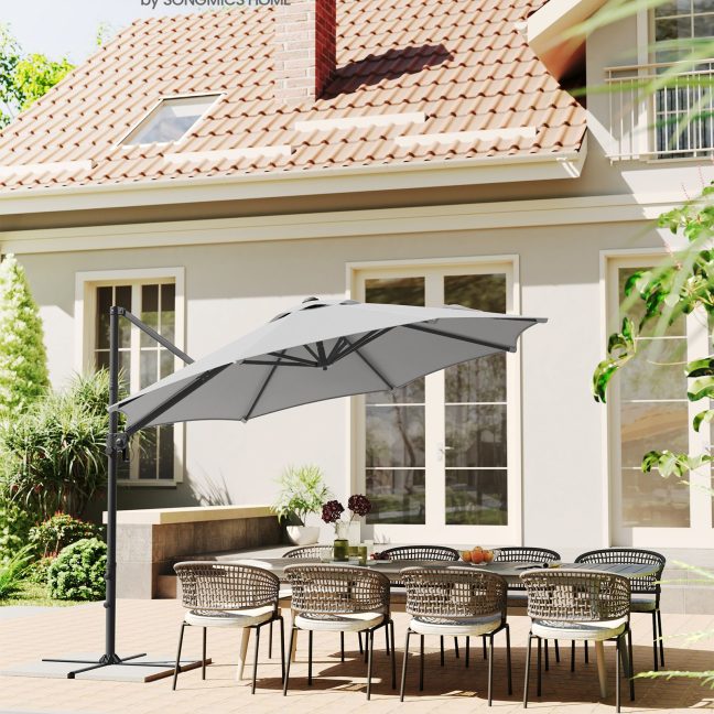 Päikesevari terrassile 3 m tuvihall