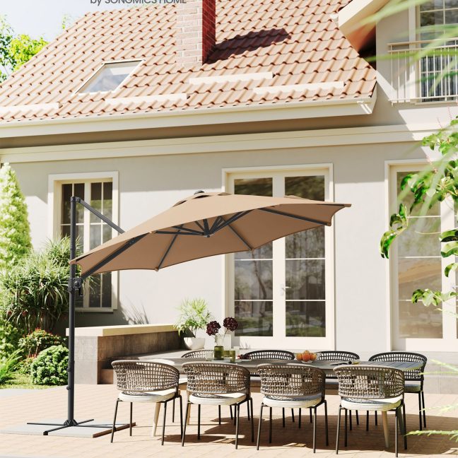 Päikesevari terrassile 300 cm kaamlipruun