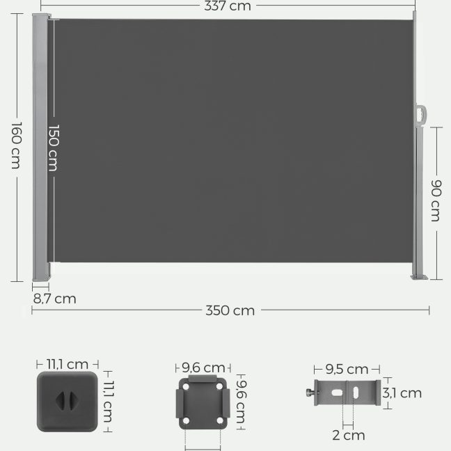 Markiis 160 x 350 cm antratsiit