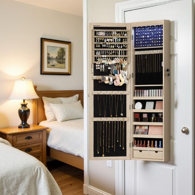 Peegliga ehtekapp 37x10x120 cm