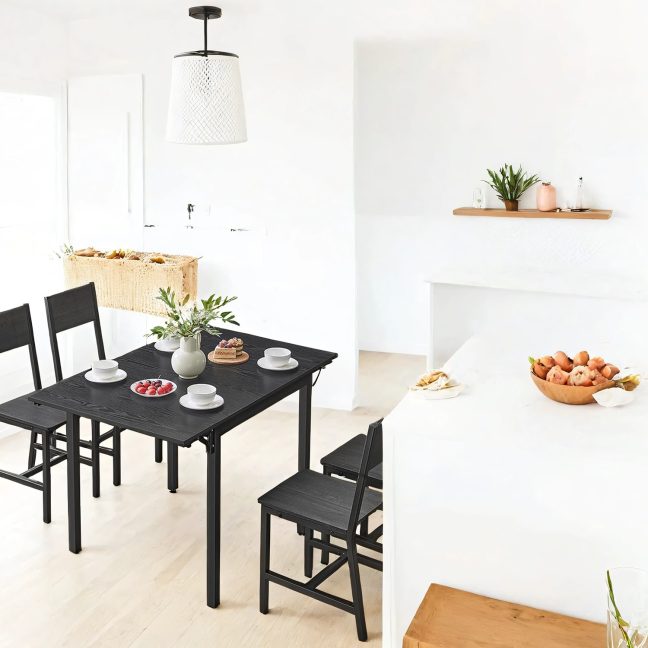 Pikendatav söögilaud 78 x 120 x 76.2 must