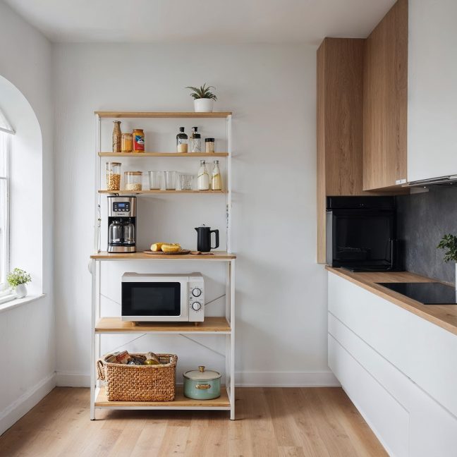 Avatud köögikapp 80 x 40 x 167 Pruun Must