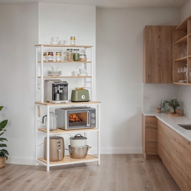 Avatud köögikapp 80 x 40 x 167 Pruun Must