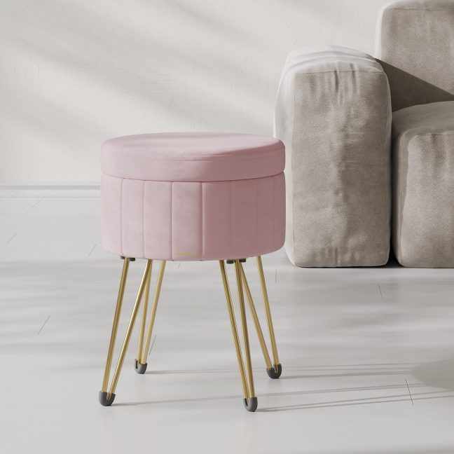 Ümmargune taburet Roosa