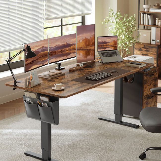 Elektriline laud 180x80 cm vintage pruun