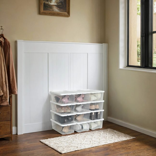 Jalatsikarbid 12 tk 35 x 20 x 12.5 cm Valge