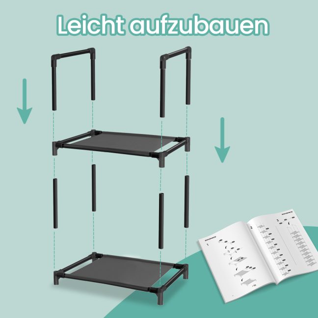 Kitsas jalatsiriiul 33 x 33 x 173 cm Must