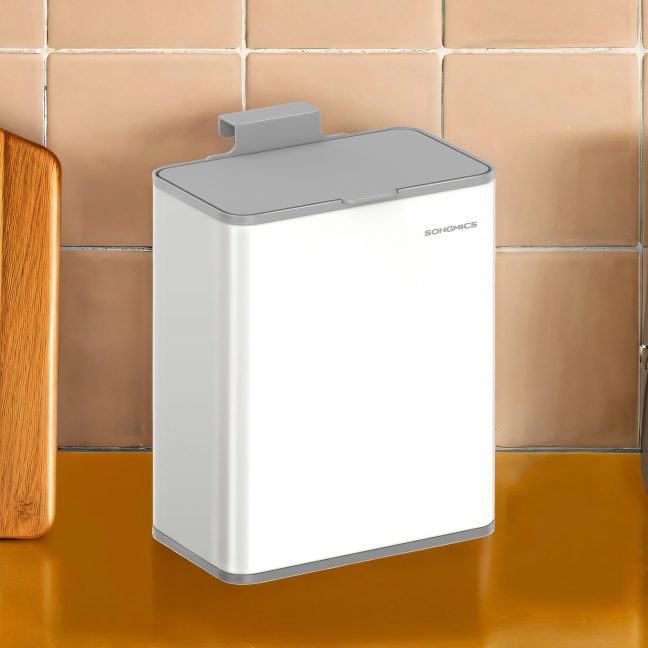 Rippuv Prügikast 8 L 25.8x15.2x32 cm Valge
