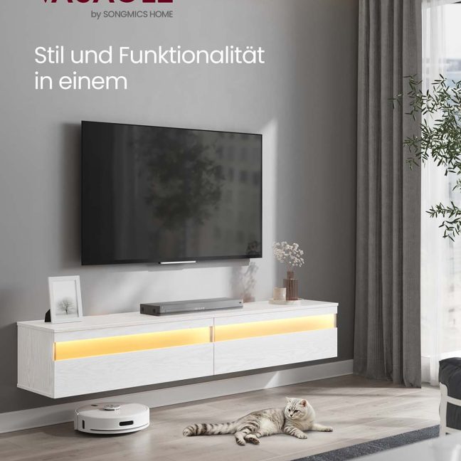 TV alus seinale 147 x 35 x 30 cm Lumivalge