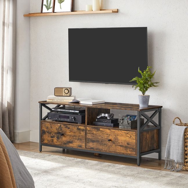 TV alus mööbel 120x40x50 cm Pruun Must
