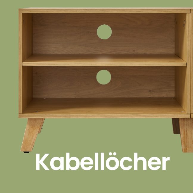 TV laud 140x40x50 cm Tamm Kreemvalge