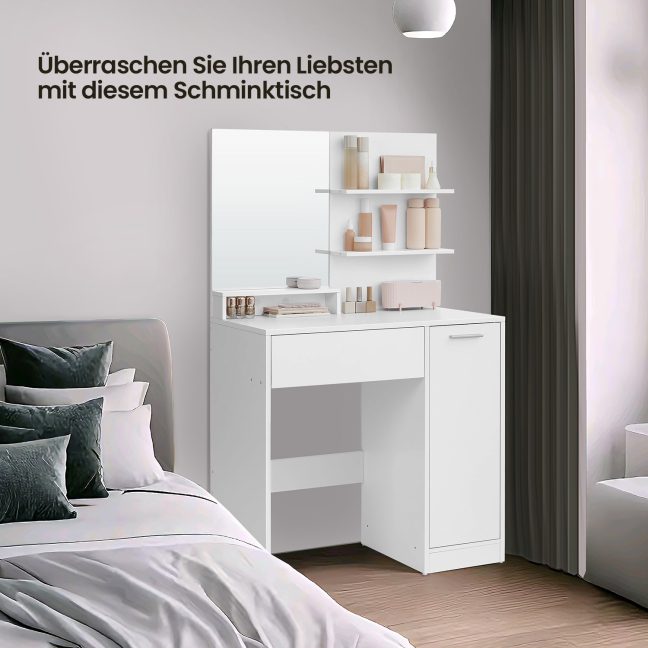 Tualettlaud valge 40 x 80 x 132 cm