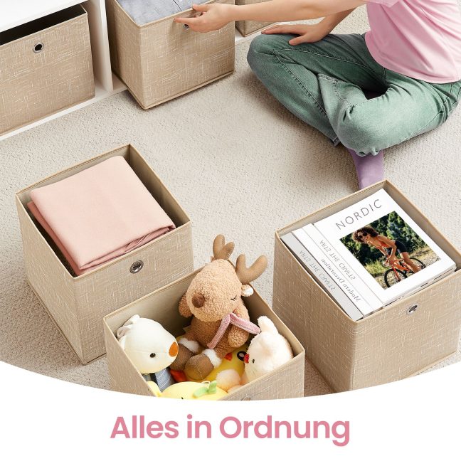 Hoiukorv 6 tk 30 x 30 x 30 cm liivakarva beež