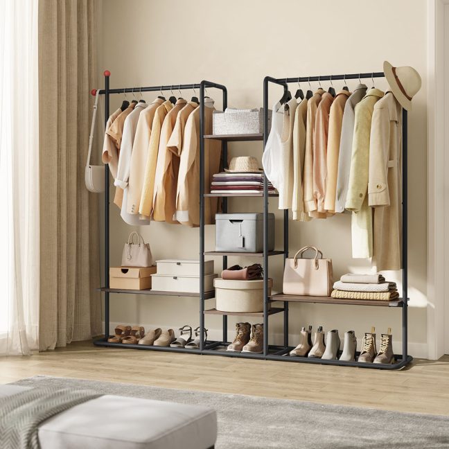 Avatud riidekapp 34 x 165 x 175 pähkli must