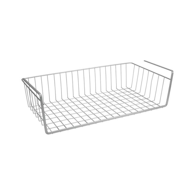Köögiriiuli alune korv 50 x 26 x 14 cm hõbedane