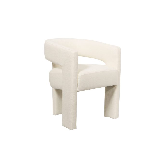 Polsterdatud tool Leith pärlvalge