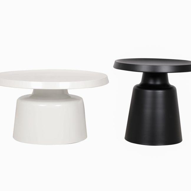 Kohvilauad Modig 49x49x44.5 cm Valge Must