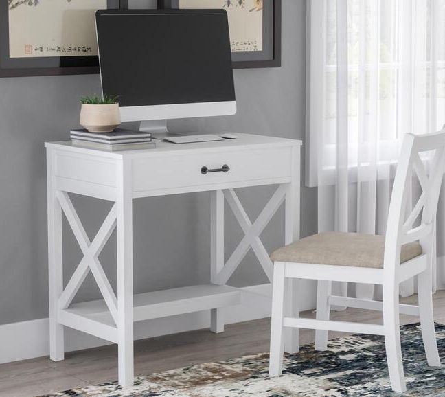 Väiek kirjutuslaud ja tool Avola Valge