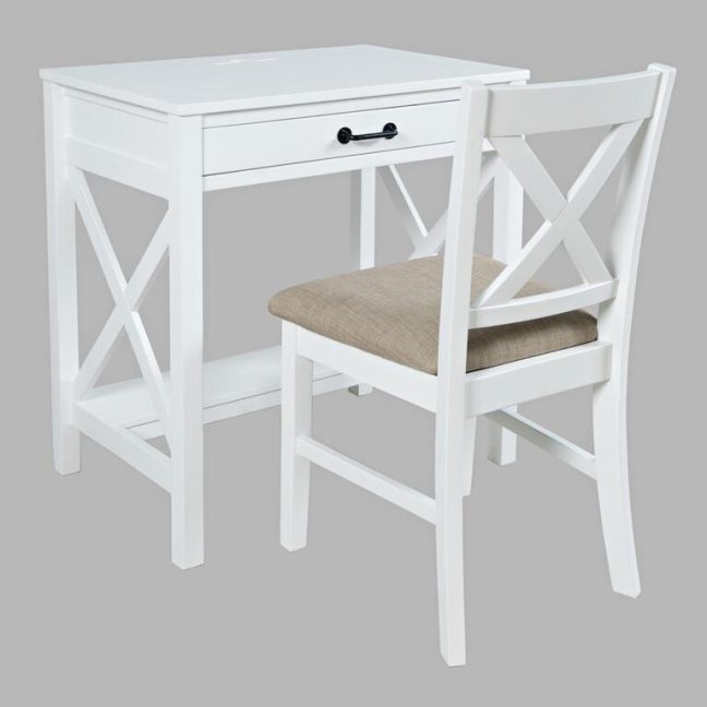 Väiek kirjutuslaud ja tool Avola Valge