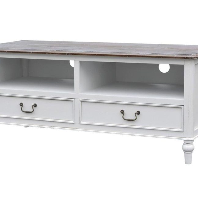 TV alus 120 x 51 x 50 cm Ravenna Valge Pruun